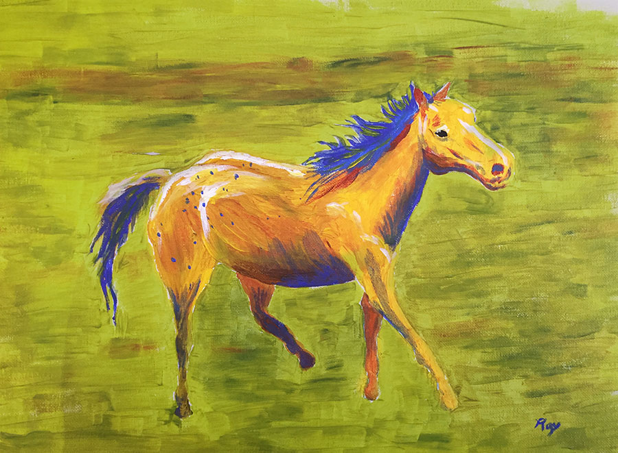 Acrylic Painting of a Horse