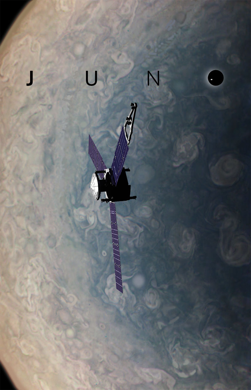 Juno Probe over Jupiter